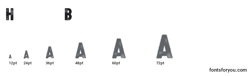 Halftoned Backup Font Sizes