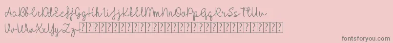 Halilintar Font – Gray Fonts on Pink Background