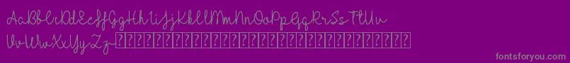 Halilintar-Schriftart – Graue Schriften auf violettem Hintergrund