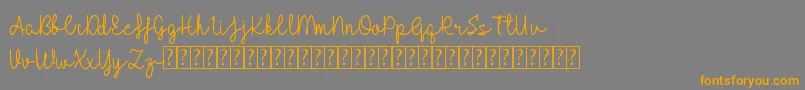 Halilintar Font – Orange Fonts on Gray Background