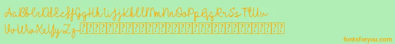 Halilintar Font – Orange Fonts on Green Background