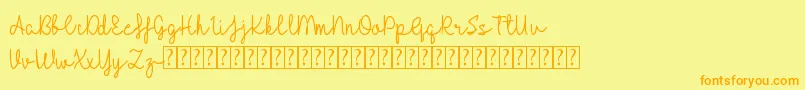 Halilintar Font – Orange Fonts on Yellow Background