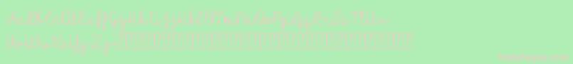 Halilintar Font – Pink Fonts on Green Background