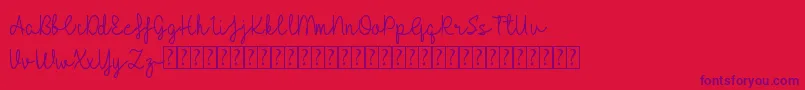 Halilintar Font – Purple Fonts on Red Background