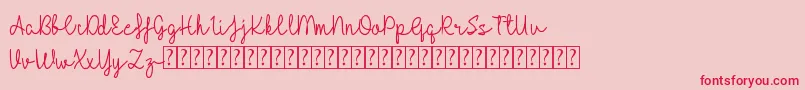 Halilintar Font – Red Fonts on Pink Background