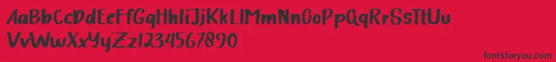 Halimah Font – Black Fonts on Red Background
