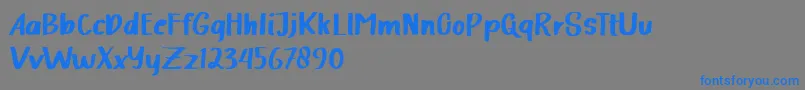 Halimah Font – Blue Fonts on Gray Background
