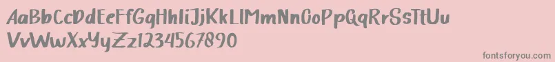 Halimah Font – Gray Fonts on Pink Background