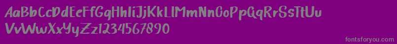 Halimah Font – Gray Fonts on Purple Background