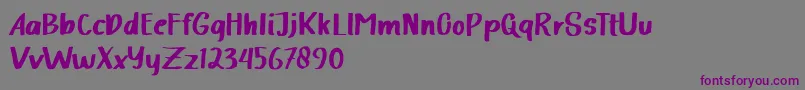 Halimah Font – Purple Fonts on Gray Background
