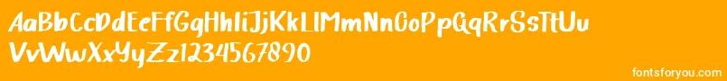 Halimah Font – White Fonts on Orange Background