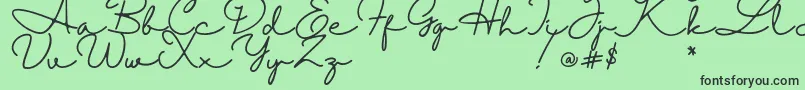 Halimun Font – Black Fonts on Green Background