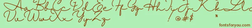 Halimun Font – Brown Fonts on Green Background