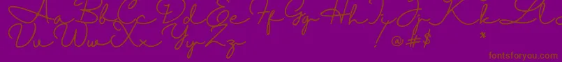 Halimun Font – Brown Fonts on Purple Background