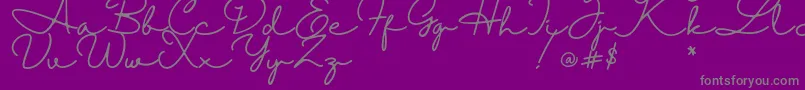 Halimun Font – Gray Fonts on Purple Background