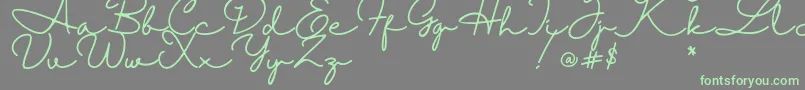 Halimun Font – Green Fonts on Gray Background