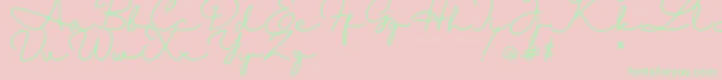 Halimun Font – Green Fonts on Pink Background