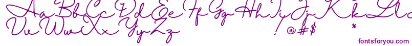 Halimun Font – Purple Fonts on White Background