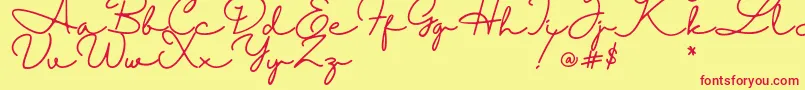 Halimun Font – Red Fonts on Yellow Background