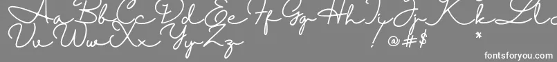 Halimun Font – White Fonts on Gray Background