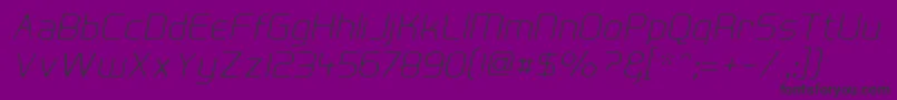 Hall Fetica Decompose Italic Font – Black Fonts on Purple Background