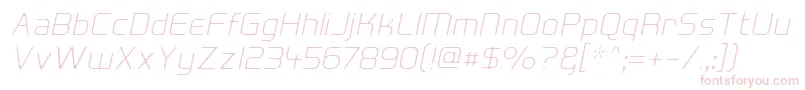 フォントHall Fetica Decompose Italic – ピンクのフォント