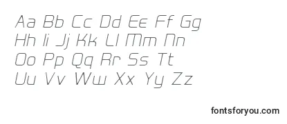 フォントHall Fetica Decompose Italic