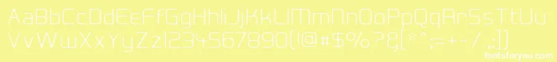 Hall Fetica Decompose Font – White Fonts on Yellow Background