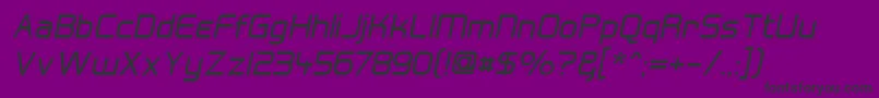 フォントHall Fetica Italic – 紫の背景に黒い文字
