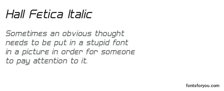 フォントHall Fetica Italic