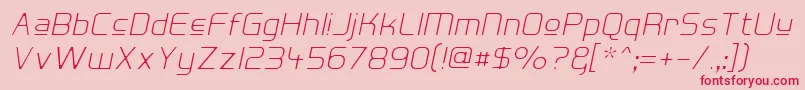 Hall Fetica Upper Decompose It Font – Red Fonts on Pink Background