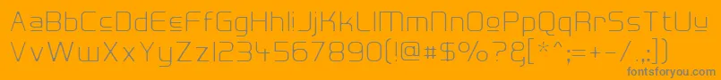 Hall Fetica Upper Decompose Font – Gray Fonts on Orange Background