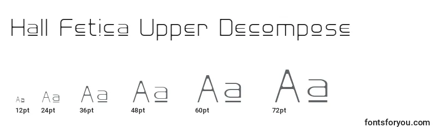 Hall Fetica Upper Decompose Font Sizes