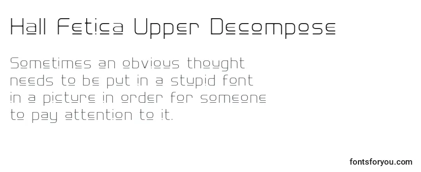 Шрифт Hall Fetica Upper Decompose