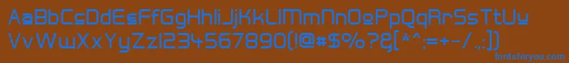 Hall Fetica Upper Font – Blue Fonts on Brown Background