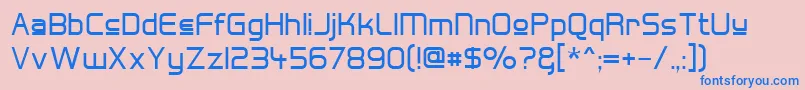 Hall Fetica Upper Font – Blue Fonts on Pink Background