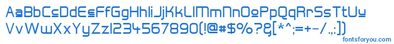 Hall Fetica Upper Font – Blue Fonts on White Background