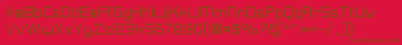 Hall Fetica Upper Font – Brown Fonts on Red Background