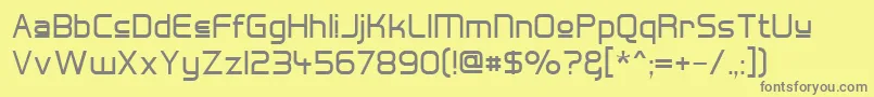 Hall Fetica Upper Font – Gray Fonts on Yellow Background