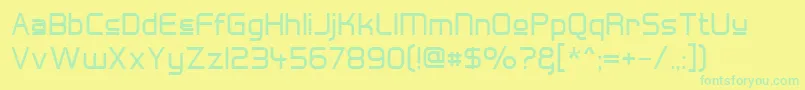 Hall Fetica Upper Font – Green Fonts on Yellow Background