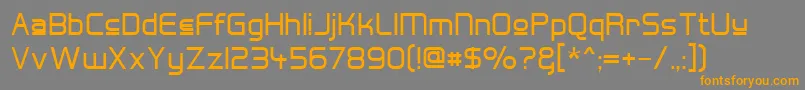 Hall Fetica Upper Font – Orange Fonts on Gray Background
