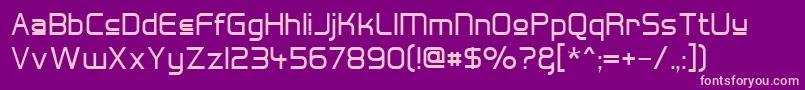 Hall Fetica Upper Font – Pink Fonts on Purple Background