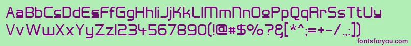 Hall Fetica Upper Font – Purple Fonts on Green Background