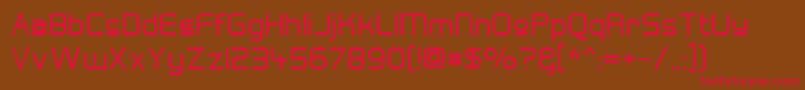 Hall Fetica Upper Font – Red Fonts on Brown Background