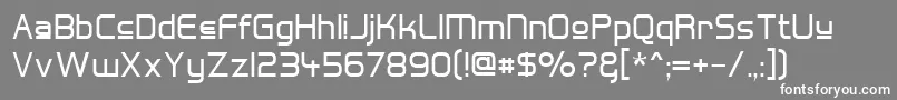 Hall Fetica Upper Font – White Fonts on Gray Background