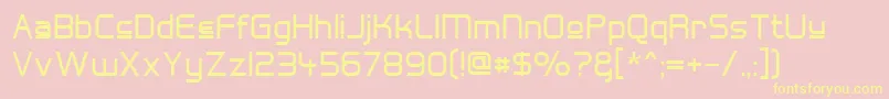 Hall Fetica Upper Font – Yellow Fonts on Pink Background