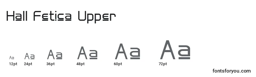Hall Fetica Upper Font Sizes
