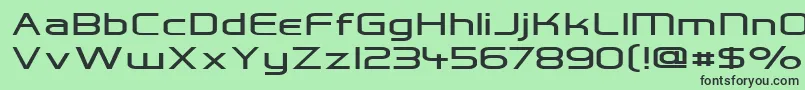 Hall Fetica Wide Font – Black Fonts on Green Background