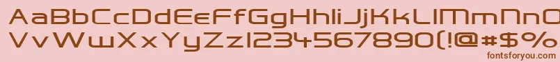 Hall Fetica Wide Font – Brown Fonts on Pink Background