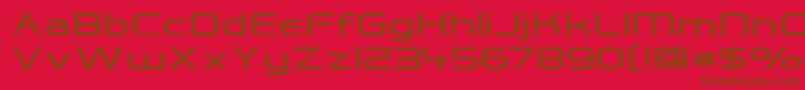 Hall Fetica Wide Font – Brown Fonts on Red Background